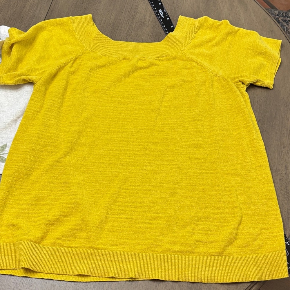 LOFT Mustard Yellow Knit Top